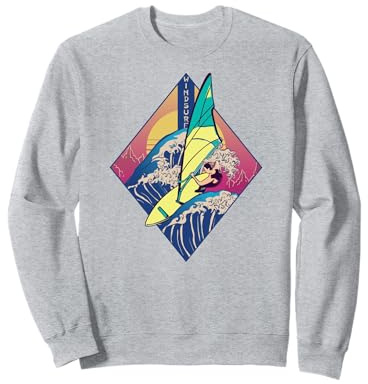 Windsurfing Segel Surfbrett Windsurfen Vaporwave Windsurf Sweatshirt
