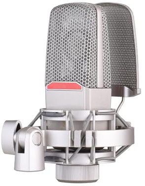 Micrófono de Condensador Profesional, Micrófono de Estudio XLR para Podcasting en Vivo de la Transmisión de Grabación