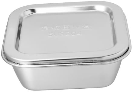 UTHCLO Boîte à Beurre Acier Inoxydable avec Couvercle Hermétique Boîte de Rangement Carrée pour Beurre et Saindoux Protection Fraîcheur pour