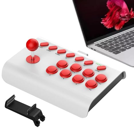 Generico Joystick Arcade Fight Stick nostálgico con funciones turbo/macro
