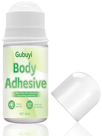 60ml Colla per i Vestiti Sulla Pelle, Colla per Tessuti, Colle pour le Corps, Colle pour Vêtements sur la Peau, Compatto e Portatile, Imperméable, Adatto per Calze a Compressione, Reggicalze
