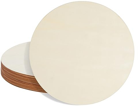 Juvale Unfinished Wood Round Circle Cutouts, 30.5 cm/ 12 inch Wooden Discs for Crafts Projects (8 Pack)