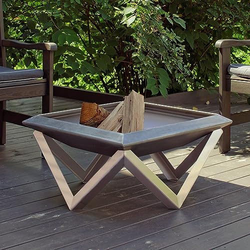 SvenskaV Brasero design GILGE en acier brut, différentes tailles, brasero de terrasse, décoration de jardin, aspect rouille (63 cm)