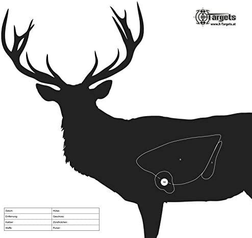 X-Targets målskiva hjort/50 x 53 cm/papper 120 g/m² (5 stycken)