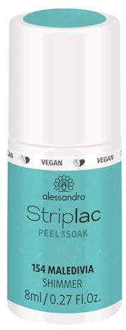 alessandro Striplac UV-Nagellack Maledivia – Schonend und langanhaltend – Einfache Entfernung dank Peel-Off-Technologie – Vegan und tierversuchsfrei – 8 ml