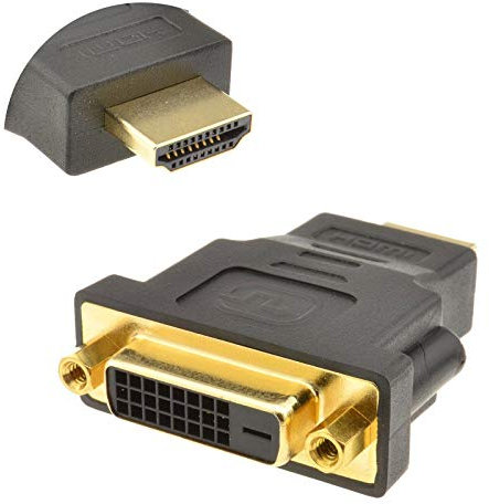 DVI Femmina a HDMI Male Adapter (DVI-D Dual Link 24+1) Gold Plated Adattatore DVI-D su HDMI 1080P Video Lead Gender Changer Colore Nero