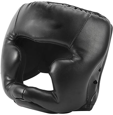 Vbest life Casque de Protection de tête de Boxe, Formation de Boxe Incluse pour Adultes/Enfants(Adult Style-Noir)