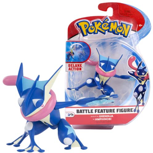 Pokemon Figura de Greninja Quajutsu – 10 cm Figura de Combate Pokémon – Nueva Ola 2022 – Licencia Oficial Pokémon