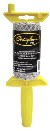 Stringliner 25090 Pro Mason’s Line Reels – 1/8 Lb. Stringliner® PRO Braided Black/White 125' (1 Pack)