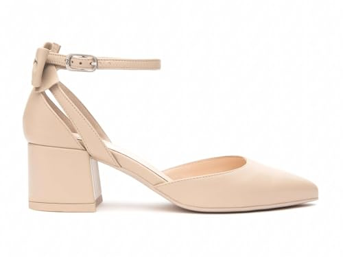 Nero Giardini Scarpe con Tacco Donna Estate E512350D 453 Decollete in Pelle Beige (38.5)
