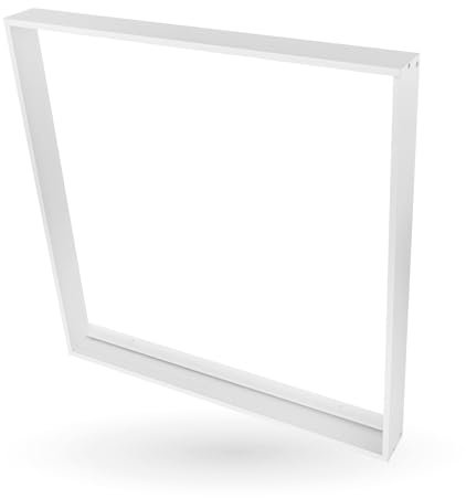 Ledvion - Cornice a Incasso per Pannello LED, 60x60 cm, Alluminio, Bianco, Montaggio Lampada da Soffitto, Cornice Sopraelevata, Sistema a Soffitto
