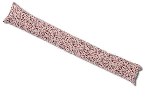 Casatessile Tiefgang 110 cm lang. gepolsterter und Abnehmbarer Bezug RICCIO Zugluftstopper aus Baumwolle. - Rosso