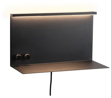 Paulmann 96773 LED Wandleuchte Jarina USB C 4,5 / 1x1,6W 540lm / 200lm dimmbar 350x170mm Schwarz matt Metall 3000K