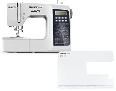 GLAESERhome Anfänger Nähmaschine | Einfache Handhabung | Digitale Nähmaschine (Mia500 + Zubehör)