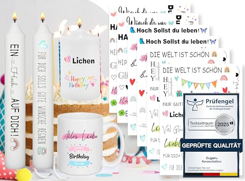 SUGERU® 6 láminas para velas (190 + patrones), impresión de transferencia de agua para velas,lámina deslizante de agua,pegatinas para velas,decoración de velas, Pascua, personas favoritas