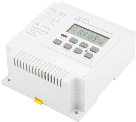Time Relay Programmable Timer 380v Timer, 3-Phase Power Timer Wall Switch Timer 3-Phase Digital Time Weekly Relay Control Switch Timer Switch