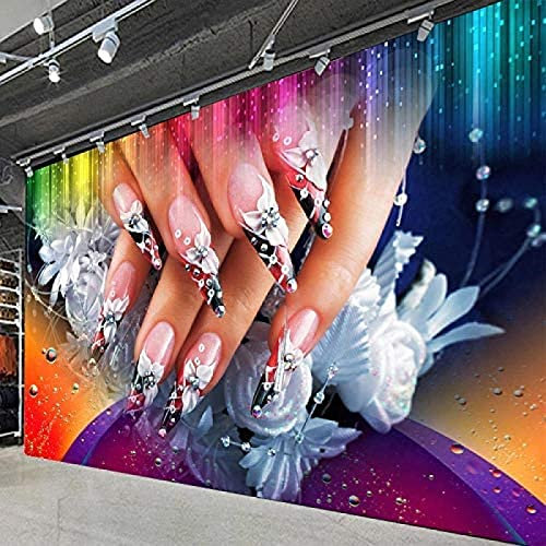 Tamaño Completo 3D Papel Pintado Creativo Salón De Manicura Colorido Fondo Arte Decorativo Pintura D Decoración Fotomural Dormitorio Sala De Estar Pared Pintado Papel Tapiz No Tejido-430cm×300cm