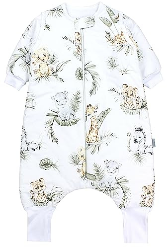 TupTam Baby Schlafsack mit Beinen und Ärmeln OEKO-TEX zertifizierte Materialien, Winterschlafsack 2,5 TOG Unisex