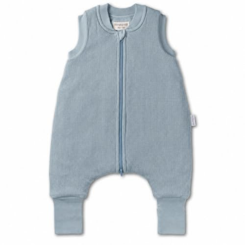 Hofbrucker® Herbst Winter, Baby Schlafsack mit Füßen, Bio-Baumwolle, OEKO-TEX Zertifiziert, weicher ärmelloser Schlafsack für Baby & Neugeborerene Schadstoff frei von Synthetik | Mit 100% Bio Baumwolle, Atmungsaktiv & ärmellos, Ideal für Herbst und Winter