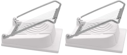 FACKELMANN 41901, Eierschneider, Ei-Schneider,11 x 8 x 3 cm, Weiß (Packung mit 2)
