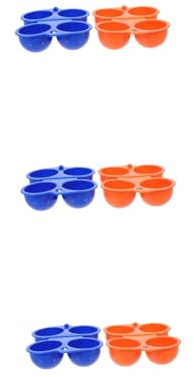 GLEAVI 6 Pièces Carton À Œufs Portable Conteneur À Œufs De Camping Porte-Œuf Pour Réfrigérateur Récipient En Plastique Mallette De Rangement Pour Œufs Transporteur D'Œufs Conteneurs De