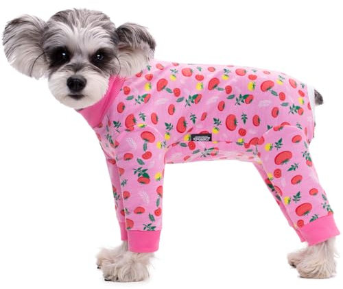 Paipeper Hunde-Chirurgie-Anzug für weibliche und männliche Welpen, langärmelig, verhindert Haarausfall und Lecken von Wunden, Hunde-Pyjama, Alternative zu E-Halsbändern (fruchtweiblicher Hund, Größe