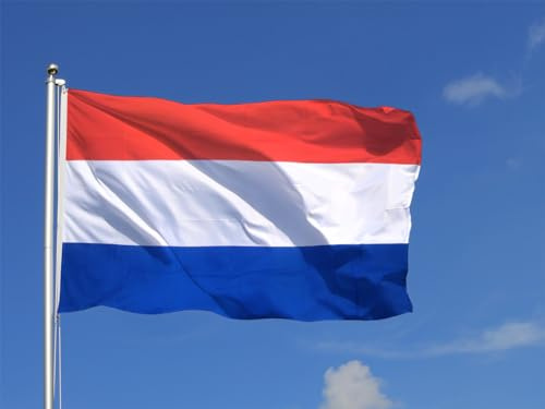 Cosymate Niederlande Flagge Niederländische Nationalflagge mit Messing-Ösen - Strapazierfähige Fahne für Fahnenmast - 100% Polyester, 90x150cm
