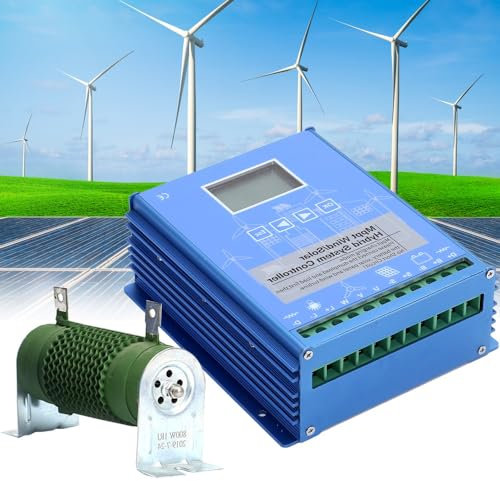 KYZTMHC 12V 24V 48V Contrôleur Solaire Controleur de Charge Solaire MPPT 300W 400W 500W 600W 800W 1000W Controleur de Charge Solaire Éolien Écran LCD pour Lithium Plomb-Acide(24V,800W)