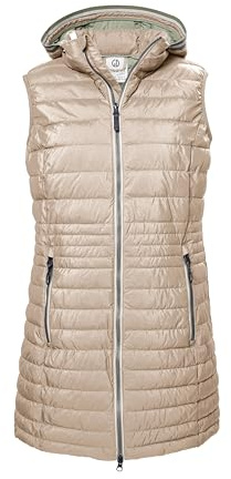 G.I.G.A. DX dam quiltad väst/väst med huva GS 70 WMN QLTD VST, ljusbeige, 38, 42686-000, Ljusbeige, 38