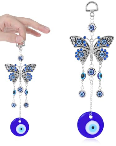 Evil Eye Hanging Decoration, Blue Evil Eye Glass Hanging Pendant Car Charm Ornament Evil Eye Decor Turkish Greek Amulet Car Accessories for Jewelry Good Luck Protection Wedding Party Favors
