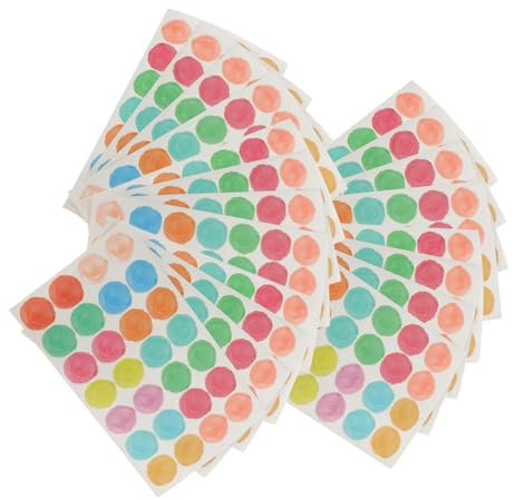 NUOBESTY 20blätter Loose-leaf Paper Hole Reinforcement Labels Selbstklebende Aufkleber Für Lochverstärkung Für Ordner Tagebücher Und Bastelprojekte Eignet Sich Für Arten Von Losem