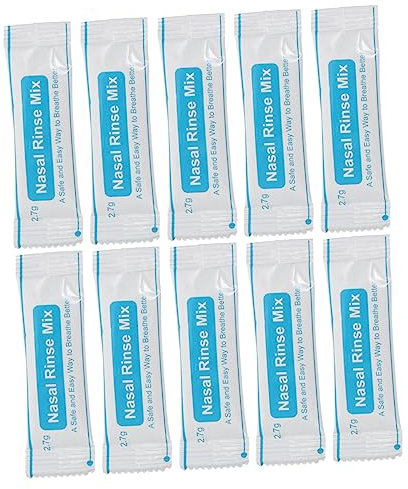 Ipetboom Nasal Cleaning Salt Sachets 2.7g x 40 Packs Iodine-Free Physiological Saline Fast-Dissolving Nasal Rinse Salt for Nose Cavity Protection