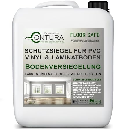Contura Bodenversiegelung Vinyl Laminat PVC Parkett Boden Versiegelung Imprägnierung Fußbodensiegel Lack (1, 2,5 Liter)