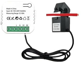 Energy Meter Bidirectional 80A Clamp Monitor - Smart Electricity Usage Monitor for Home Assistant and Smart Homes