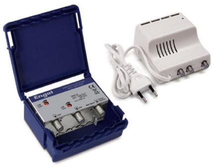 Kit Amplificador UHF 12W con Fuente de alimentación, Ideal para Mejorar señal de TV y comunicación inalámbrica.