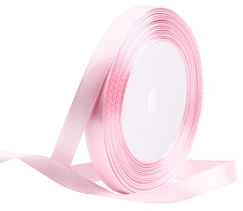 OUTPGAGA Hellrosa Satinband 10mm x 22m Geschenkband für Hochzeit Basteln | Schleifenband für Geschenkverpackung Verzieren von Blumensträußen, Haarschmuck und Kleidung, Schleifen, Geburtstage