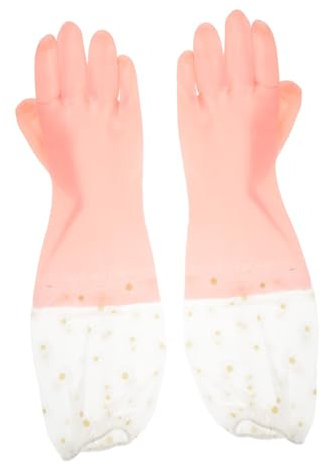 WRITWAA 2pairs Non- Rubber Gloves for Dishwashing and Kitchen Cleaning Household Gloves Thick and Great Grip for Versatile Use