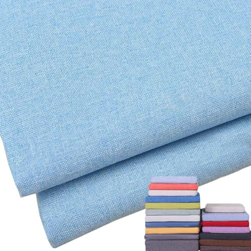 Generisch Sitzkissen Bank Outdoor Bezug, Waschbar Leinen Sitzkissen Stuhl Bankauflage Bezug Mit Reißverschluss, Ersatzbezug für Sitzauflage, Bankkissen Bezug Gartenbank Auflage,Light Blue,180x30x5cm