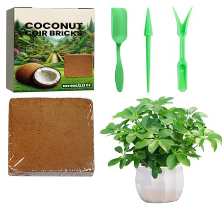 Di Cocco Per Coltivazione | Substrato Compresso In Fibra Di Cocco | Substrato Naturale Idroritentivo per Piante in Vaso, Giardinaggio, Rinvaso e Coltivazione Indoor