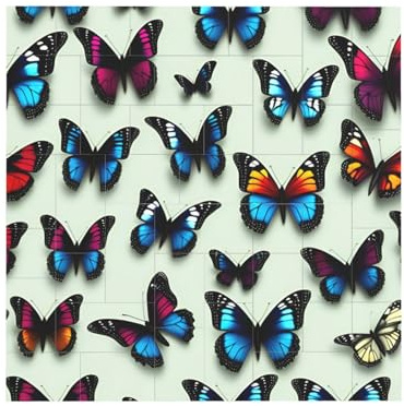 Vibrant Brick Puzzle Bausteine für kreativen Spaß DIY Puzzle Schreibtisch Dekor Schmetterling und Cellodruck