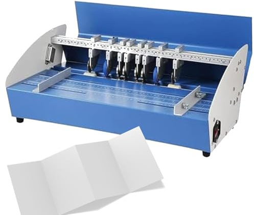 DHMYYXGS Machine Rainer électrique 520mm,3 en 1 Raineuse Plieuse Perforatrice,Rainurage Et Coupe en Pointillés pour Cartes,Menus Et Fichiers Professionnels 520mm