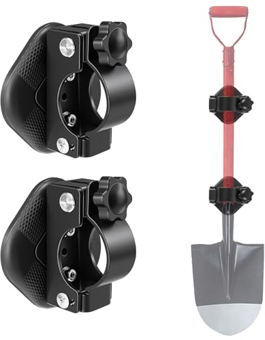 BPOPO 2 Pack Heavy Duty Magnetic Shovel Holder for Truck – No Drill Strong Magnetic Tool Mount for Flags, Paddles & Long Handle Tools, RV, Garage, Trailer & ATV Storage