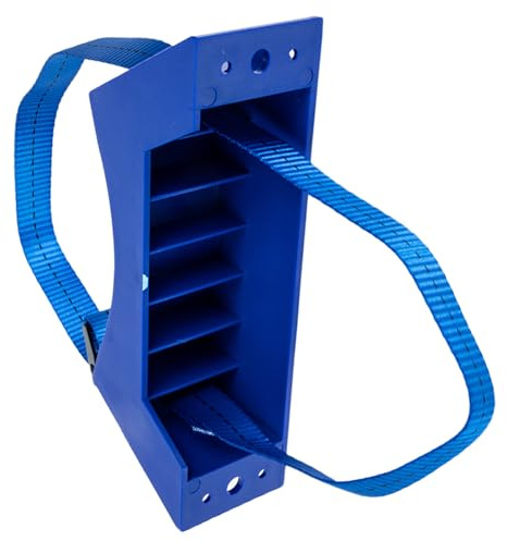 TEMPNAP Soporte para Cilindros de Gas de 40 Litros con Correa de Retención Azul, Montaje en Pared, Resistente Abs y Polipropileno para Tanques de Hidrógeno y Oxígeno, Uso Industrial