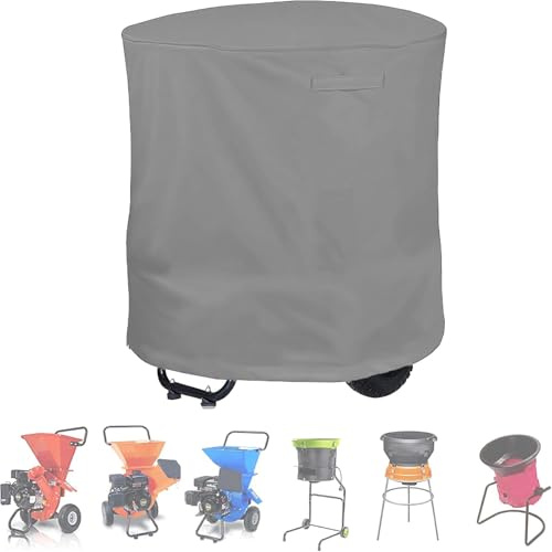 Small Wood Chipper Cover for MacKissic SC1650 2015-2026, Water Dust Resistant, Outdoor Protection for Compact Chippers, Fits Most Mini Chippers,D Grey