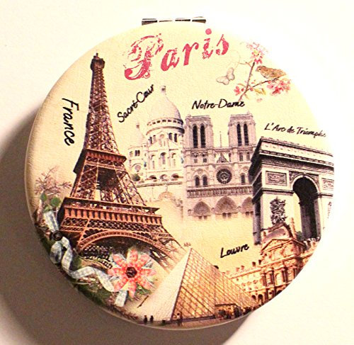 Miroir de poche 7CM MRG6 maquillage cadeaux souvenir Paris Tour Eiffel pliable