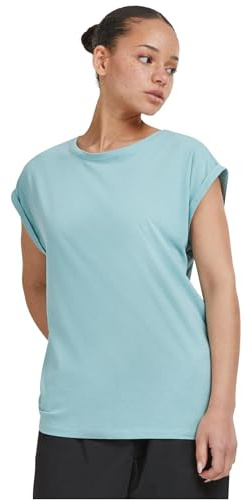 Urban Classics Damen T-Shirt Ladies Extended Shoulder Tee, T-Shirt mit überschnittenen Schultern, aus Baumwolle, erhältlich in vielen Farben, Bluemint, L