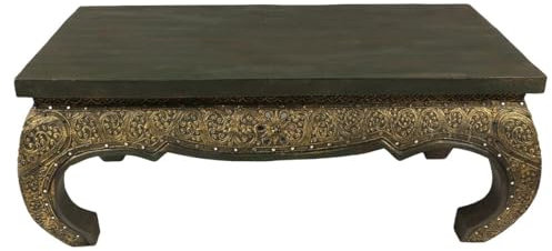 Opiumtisch Couchtisch Wohnzimmertisch orientalischer Tisch Dunkel Gold 1 m x 50 cm Shabby Chic Vintage