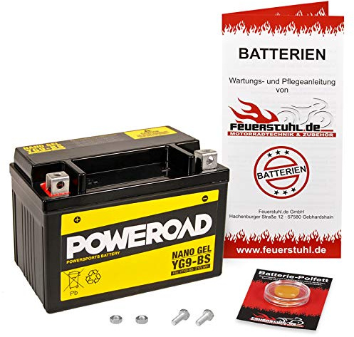 Gel-Batterie für Kawasaki Z 1000 SX, 2017-2019 (ZXT00W) wartungsfrei, einbaufertig, startklar, inkl. 7,50€ Pfand