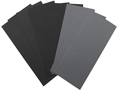 Tashido 9 Pcs 3000 5000 7000 High Grit Wet and Dry Sandpaper Assortment Drywall Sanding Paper 9 X 3.6 Inch for Car Paint Auto Body Automotive Polishing