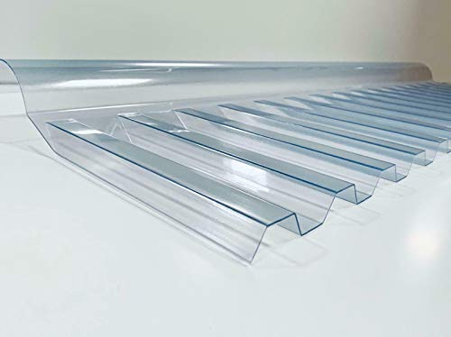 Firstteil - PVC Trapez 70/18-glasklar - Dachneigung anpassbar - PRO-LINE | Breite: 1100 mm Profilseite: 280 mm Firstabschluss, Dachabschluss für Wellblechplatten Terassendach Carport Gewächshaus